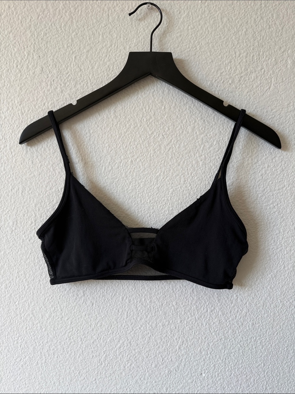 Black Mesh Wireless Bralette